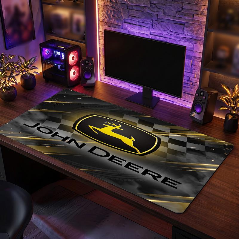 John deere Tapis de souris large Imprimé Surface lisse Anti ?Tapis de bureau antidérapant pour décoration de bureau de jeu pour ordinateur portable