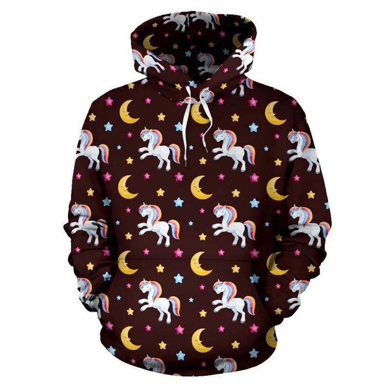 Regenbogen Einhorn Hoodie Herren Damen 3D Gedruckt Cooles Pferd Tier Lockeres Sweatshirt Street Fashion Cartoon Muster Hoodies Beliebt