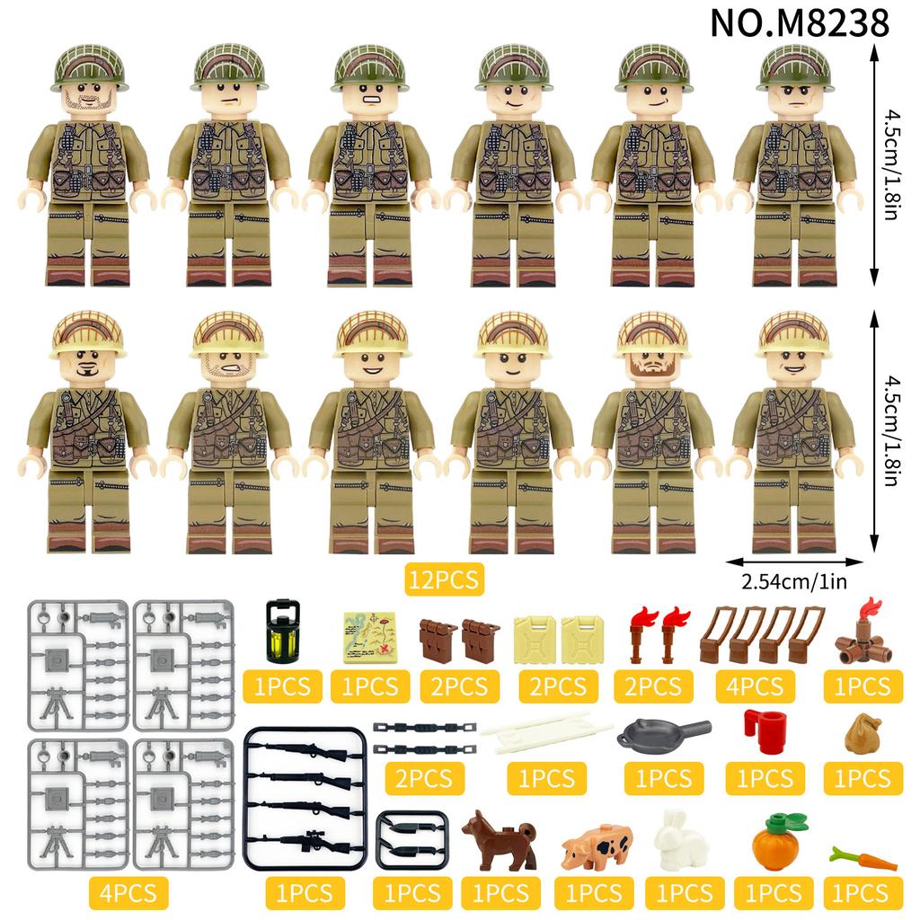 Militärserie Bergfeldtruppen Soldat Minion Baustein Spielzeug