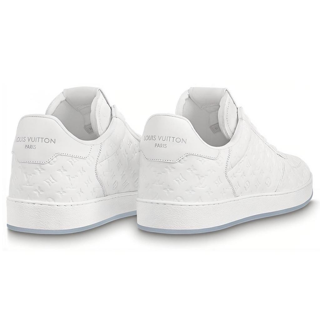 Louis Vuitton Rivoli Leather Low Top Stylish Skateboarding Shoes Men's White 1AARI5