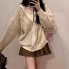 Cardigan à Capuche en Maille Ajoutée - Haut à Fermeture Éclair Printemps/Été Coréen pour Femmes