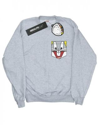 Boys Bugs Bunny Face Faux Pocket Sweatshirt