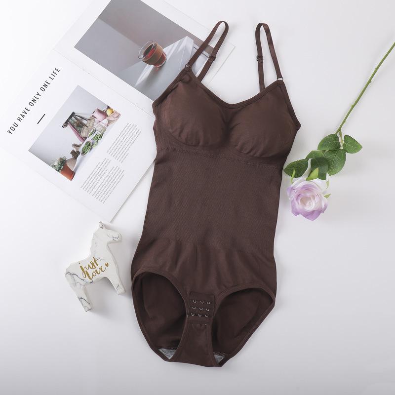 

Bustier-style bodysuit with bust support Women s tummy-control pants Buttock-lifting shaping suspender bra Waist-cinching body-shaping garment XL кофейный