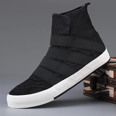 Fashion High-Top Canvas Men Shoes Male Slip On Sneakers Flats Breathable Loafers 2024 New Striped Boots Vulcanized Shoes Tenis Masculino