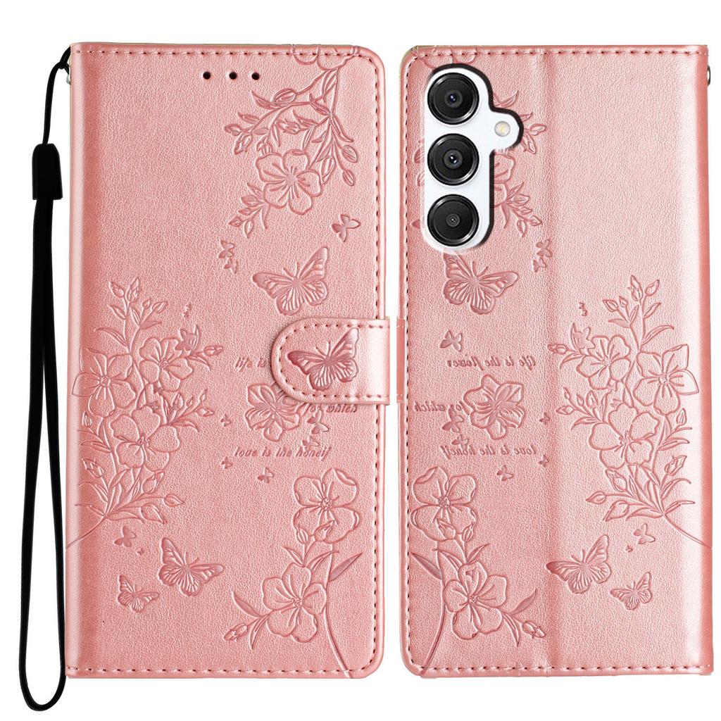 For Samsung Galaxy A17 5G/A17 4G/A26 5G Wallet Phone Case Butterfly Floral Imprint Leather Flip Cover