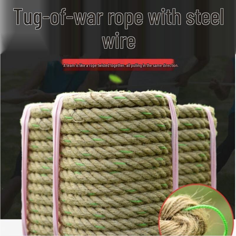 Outdoor Tug-of-War Hemp Rope with Steel Wire