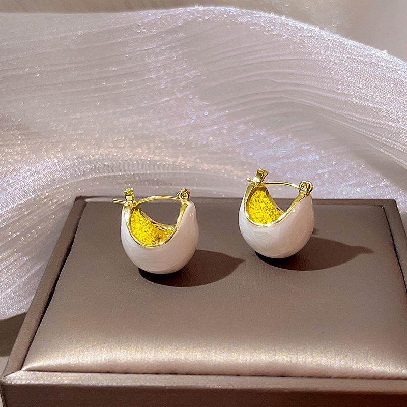 

2023 Зимние Роскошные Овальные Серьги-Пусеты с Эффектом Капель Глазури: Элитная ретро-мода для женщин