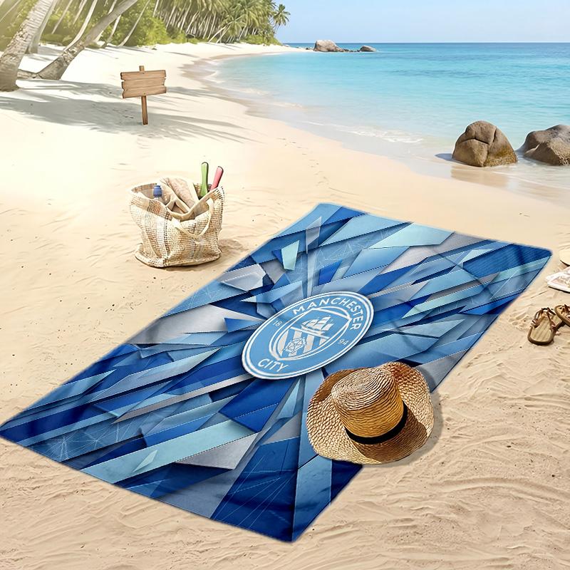Manchester City Printed Beach Towel Quick Dry Soft TowelPortable Large Rectangular Beach Blanket for Travel Swimming Pool