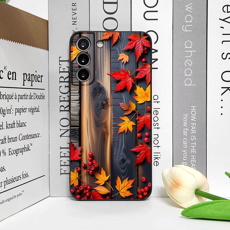 Vintage Autumn Fall Maple Leaf Pattern Phone Case for Samsung Galaxy A56 A14 A55 A16 A54 A36 A53 A52 A51 A50 5G Soft Cover Shell