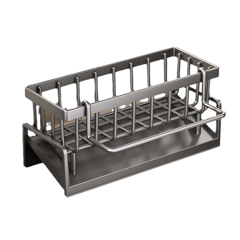 

Органайзер для сливной стойки для кухонной раковины, самоосушающаяся полка для раковины из АБС-пластика, держатель для губки и мыла, вешалка для полотенец, корзина для фильтра чёрный