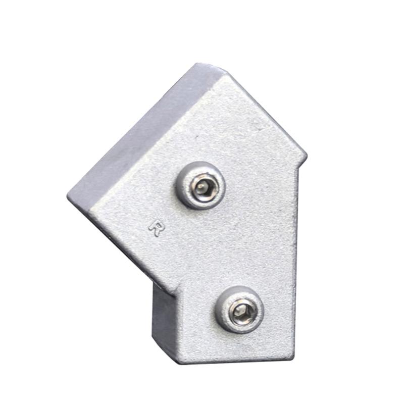 Connettore Rastrelliera di Stoccaggio Giunto Fisso Tubolare Quadrato Raccordo a Gomito a 3 Vie per Montanti di Recinzione e Costruzione di Scaffalature Industriali