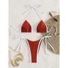 Bikini Sexy con Lacci Colore a Contrasto Set Costume da Bagno da Donna Diviso Bikini da Spiaggia 2026 Nuovo Bikini Senza Schiena per Tutte le Stagioni Set 2 Pezzi