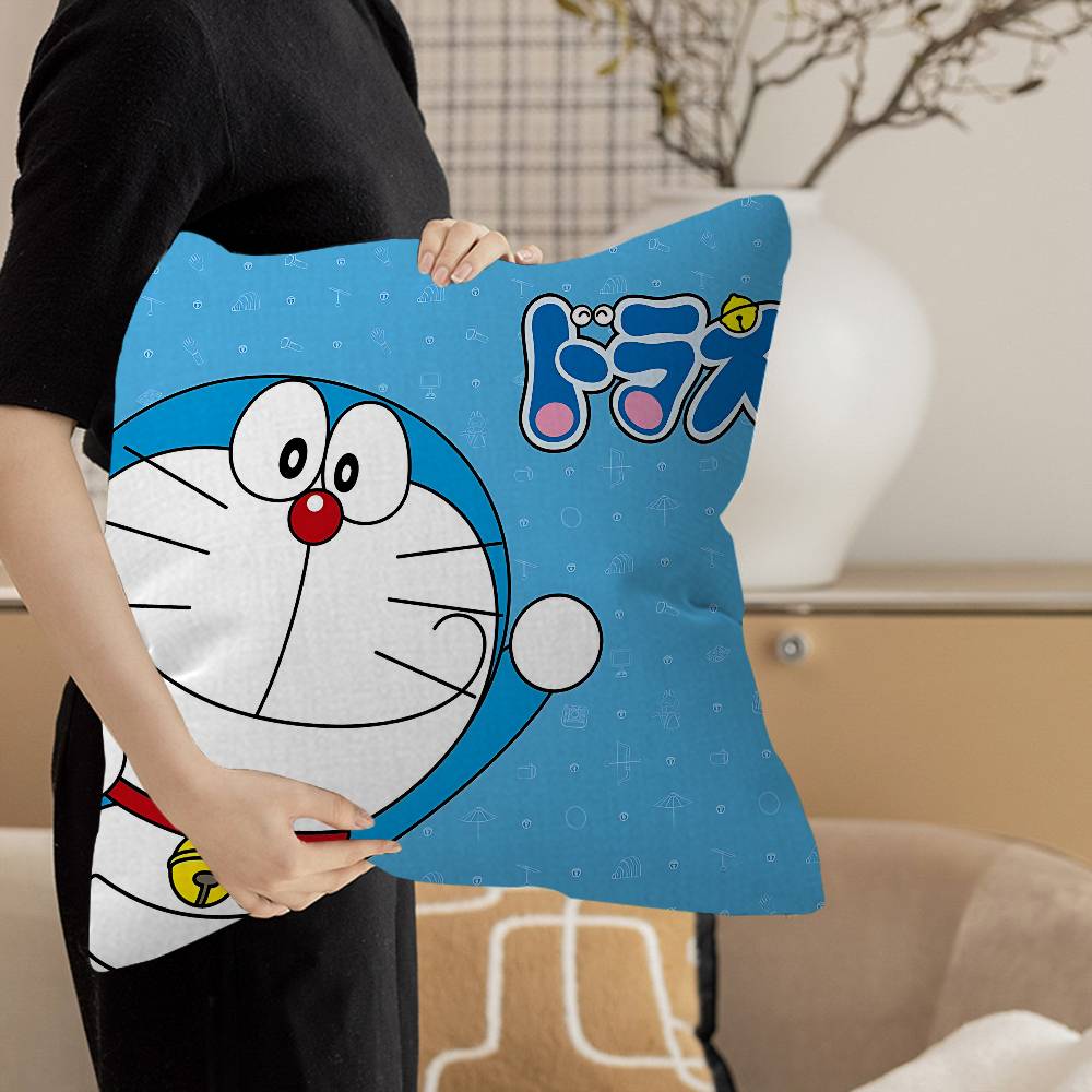 Funny D-Doraemon Cartoon Cushion Cover Polyester Sofa Cushions Decorative Throw Pillows Home Decoration Pillowcover