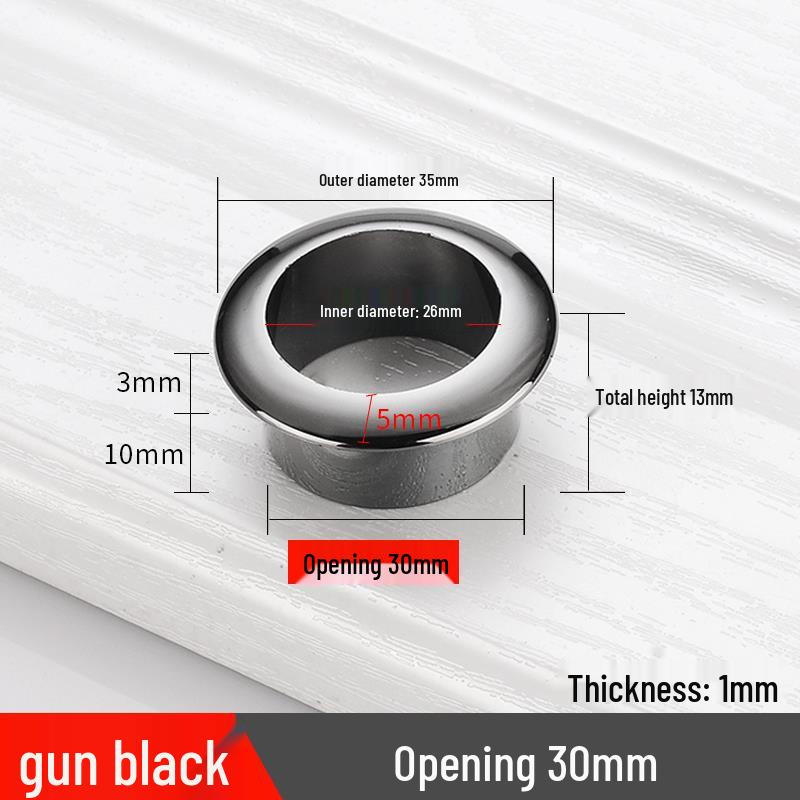 Cable Management Desk Grommet - Decorative Cover and Ring for Computer Furniture