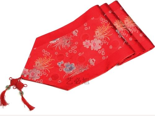Chinese Style Rural Fashion Table Flag Modern Minimalist Brocade Dining Table Cloth Multi Color Tea Table Cloth Art Table Flag