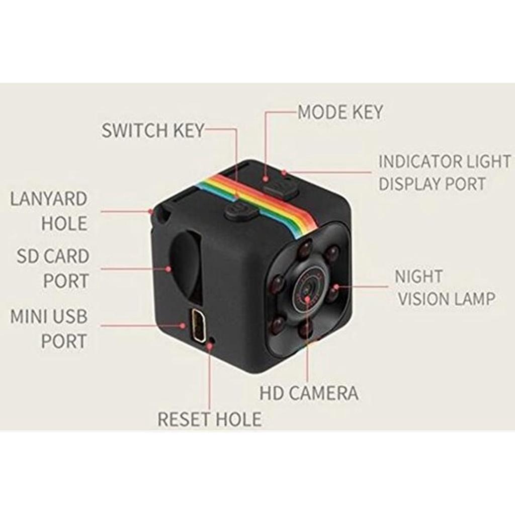 Mini Sq11 Hd Camera 1080P Night Vision Resolution (Black Color)