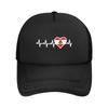Lebanon Flag Lebanese Heartbeat Casquette  Women Unisex Outdoor Hats  Adjustable Sun Cap Casual Baseball Caps