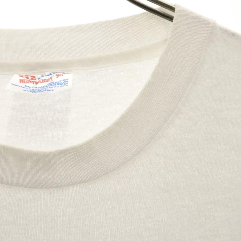 HANES 90s Made In USA Old Short Sleeve T-shirt L White Single Stitch Men's Used