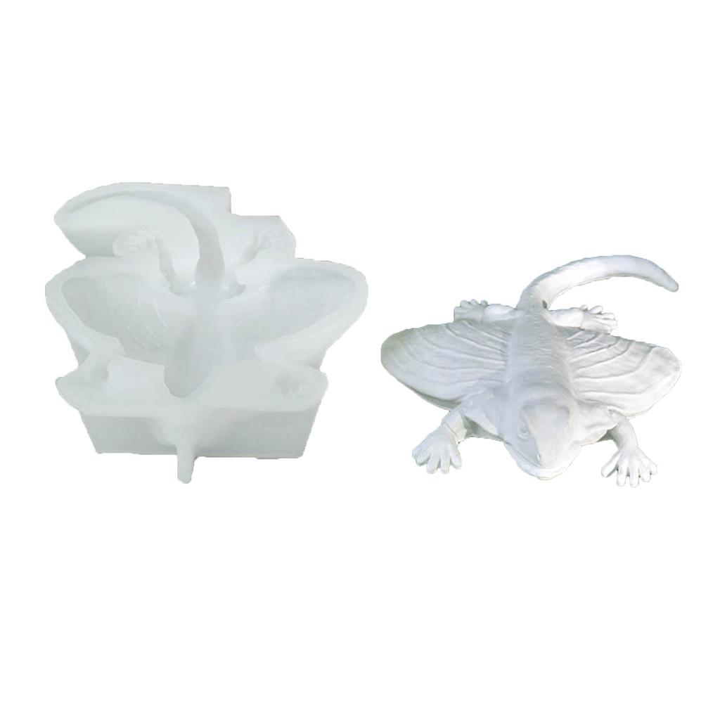 Echsenförmige Kerzenform Tierkerze Silikonform für DIY Kerze Seife Gipsornament Harzguss Silikonformen