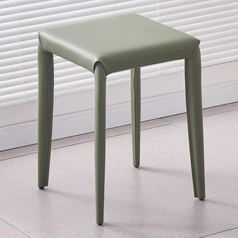 Stackable Leather Stool Modern Stools Luxury Aesthetic Living Room Dining Stool Decorative Interior Single Person Vanity Stools