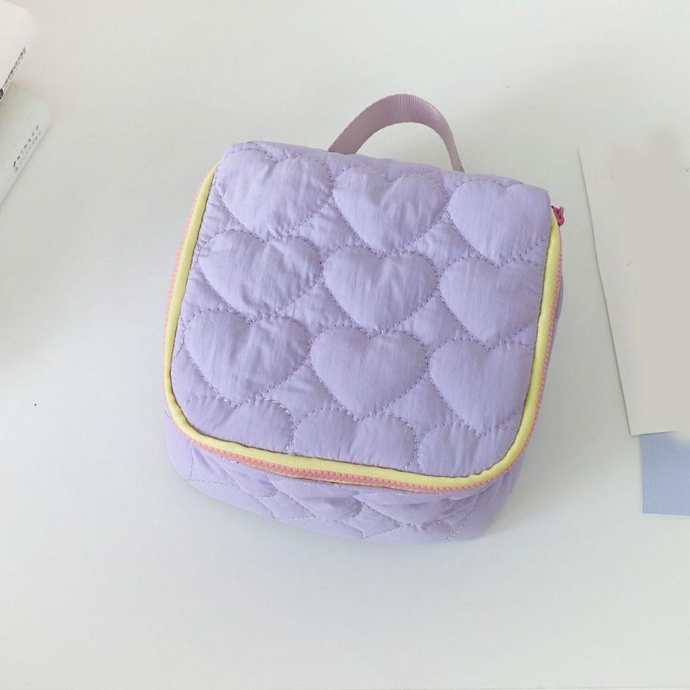 Lovely Love Heart  Cosmetic Bag INS Makeup  Bag Fashion Women  Toiletry Bag  Storage Pouch