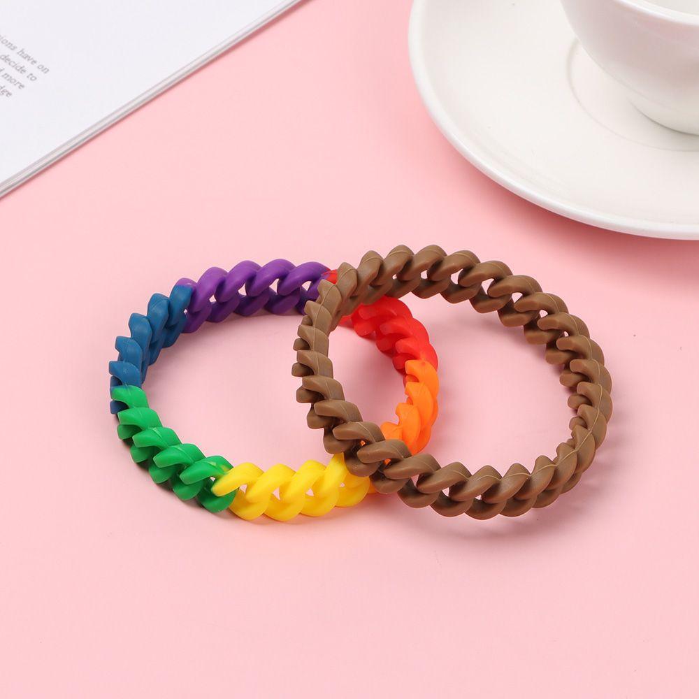 Party Fashion Jewelry Accessories Charm Band Colorful Silicone Bracelets Rubber Bangles