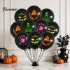 Festival Celebration Supplies 12PCS Halloween Fluorescent Balloons, Durable Latex Party Decorations, Glow In The Inflatable Balloons Dark Festive