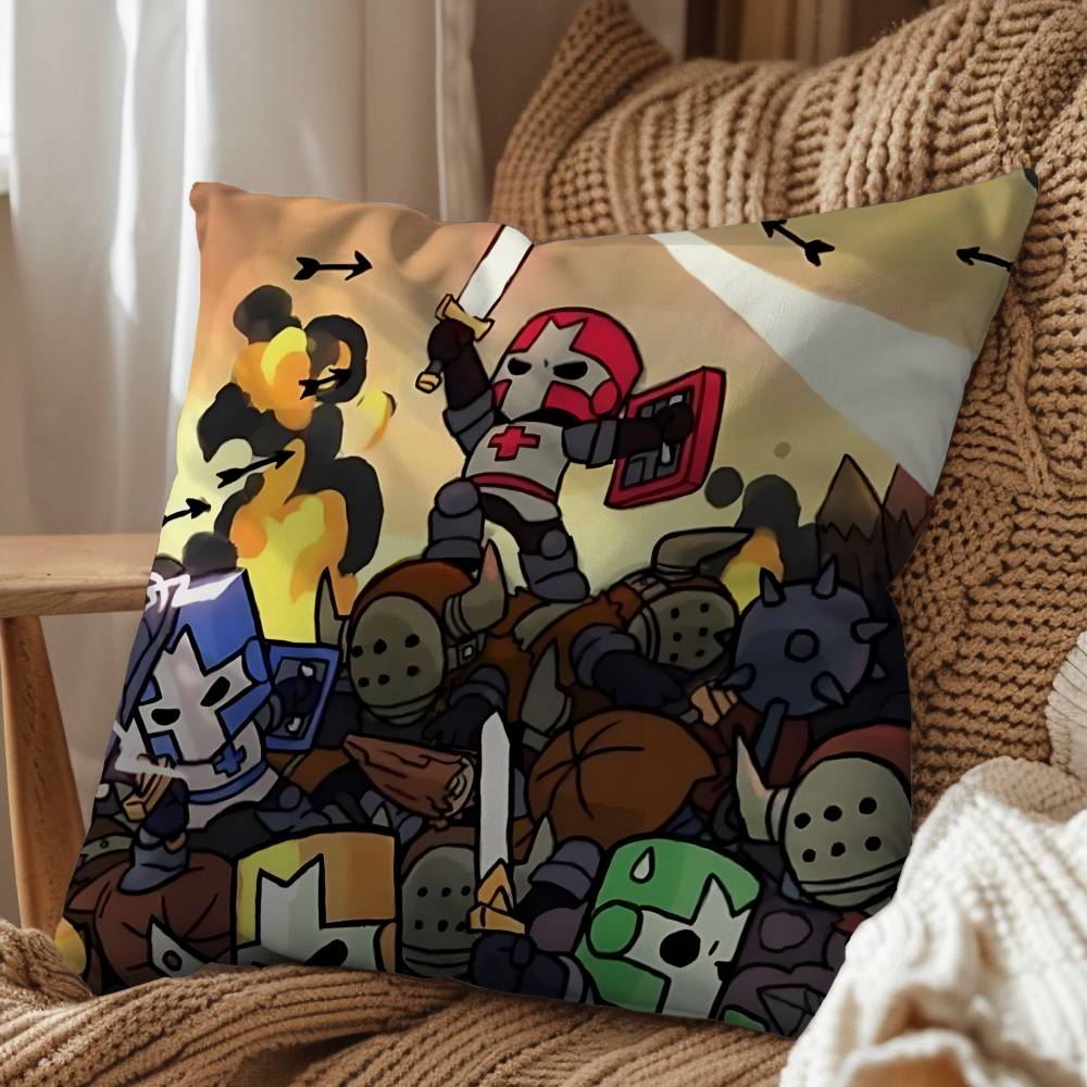 Art Cute Cool Castle Crashers Pillow Cover Living Room Sofa Cushion Cover Bedroom Room Bed Pillow Cover Home Decoration