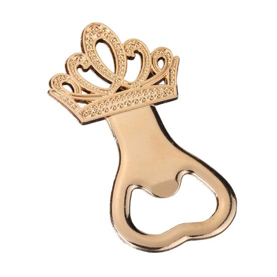 Electroplated Crown Shape Jar Opener Multi Function Bottle Opener Smooth A