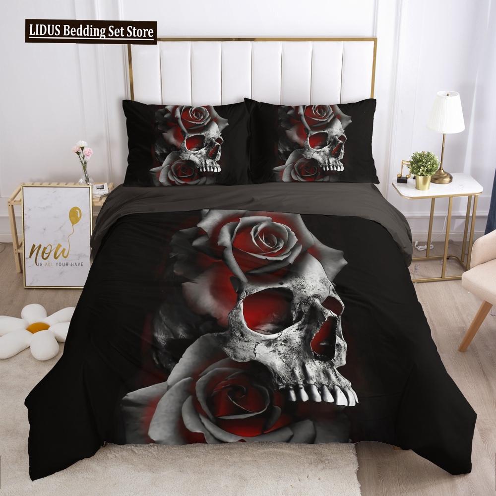 Set Copripiumino Teschio Urlo Horror 3D Misura Queen Set Biancheria da Letto Teschio di Zucchero Singolo Twin Full King Copripiumino Decorazione Camera da Letto