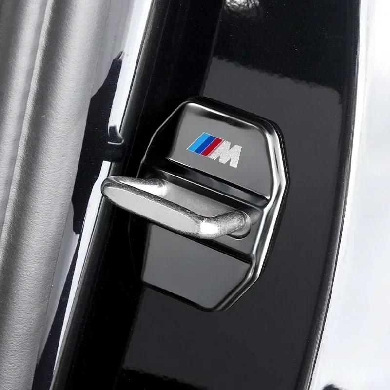 2025 Hot 4PCS Car Door Lock Cover Carbon Fibre Stikcer Case Car Accessories For BMW E46 E90 E60 F10 E39 F30 E36 F20 E87 E90 E70A