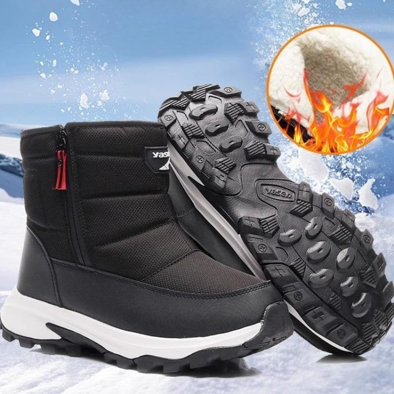 Mens Snow Boots Thickened Plush Warm Cotton Shoes Outdoor Non-slip Platform Boots 2026New Winter Boots for Men Botas Para Hombre