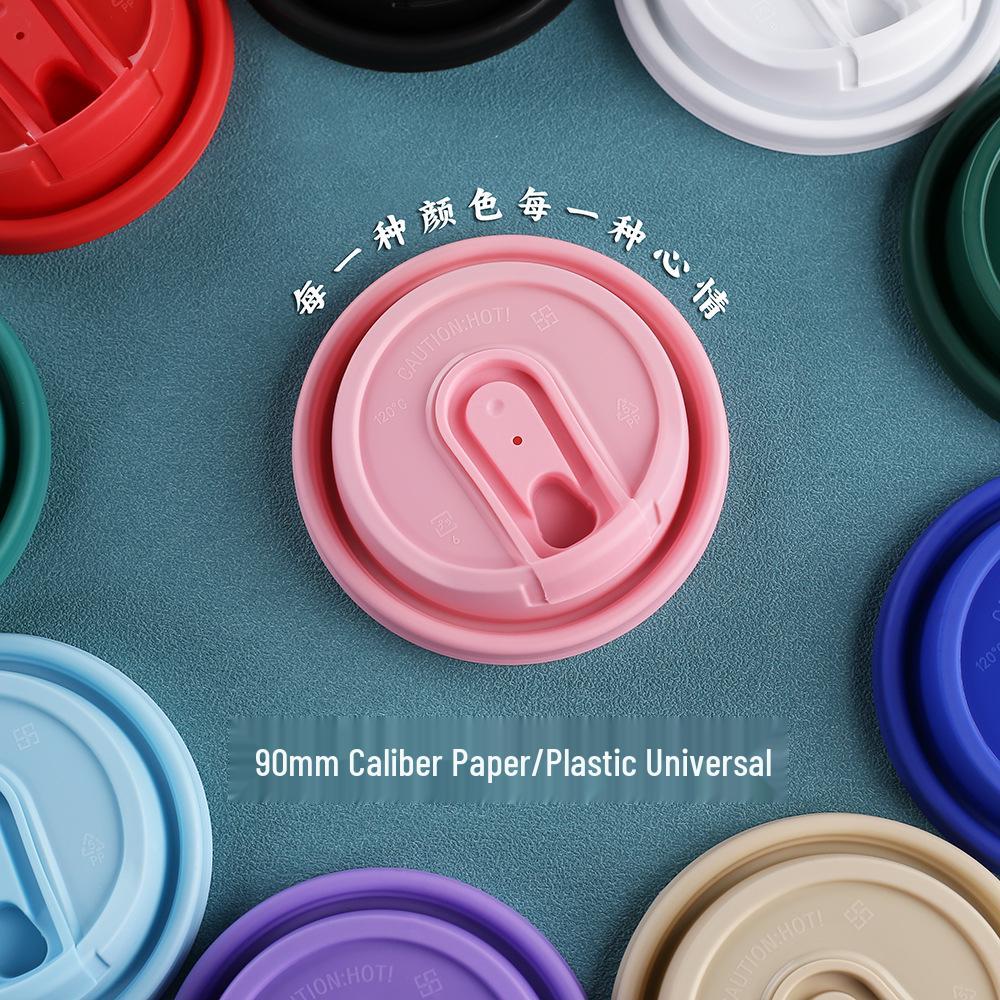 

90-Caliber Leak-Proof U-Shaped Multi-Color Lid for Milk Tea Cups Purple U-Shaped Split Lid