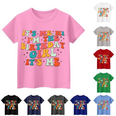 Dětské ležérní tričko s krátkým rukávem a kulatým výstřihem s potiskem