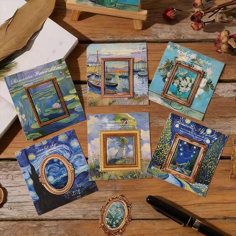Art Book Marker Vintage Oil Painting Bookmark Gold Plated Bookmark Retro Vintage Metal Bookmark For Fridge Magnet Gift For Book
