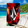 Beweis Strandtuch mit einem V-VOLCOM LOGO5 Muster - weich, saugfähig, schnell trocknend, maschinenwaschbar - perfekt zum Schwimmen, Camping, Baden