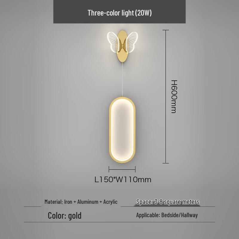 Oeny Nordic Light Luxury Butterfly Wall Sconce