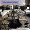 1PC Music, Guitar Theme Bedding Quilt Set Quilt Cover Pillowcase Home Decoration Birthday Gift (1 * Duvet Cover + 2 * Pillowcase, Without Core)