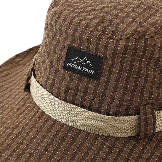 Fisherman Hat for Men, UV Protection Wide Brim Summer Hat, Outdoor Sun Hat with Adjustable Windproof Rope for Hiking Fishing Cycling Sunshade