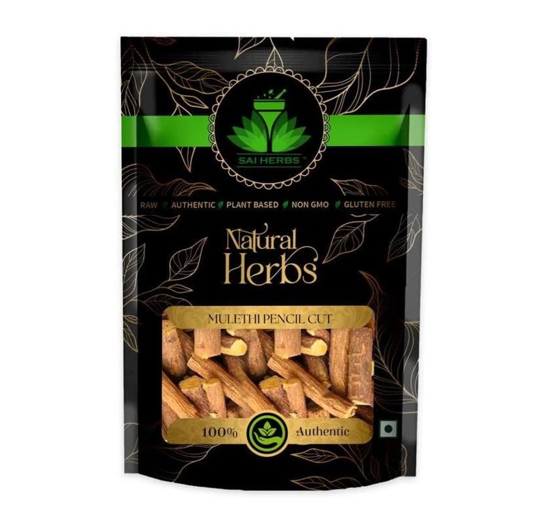 SAI HERBS Mulethi | Multhi Spl | Glycyrrhiza Glabra | Yashtimadhu (100 g)