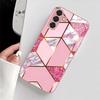 Rosa texturierte metallische Lackglas-Handyhülle geeignet für Samsung Galaxy S26 S25 S24 S23 S22 S21 S20 FE/Ultra/Plus sturzfest