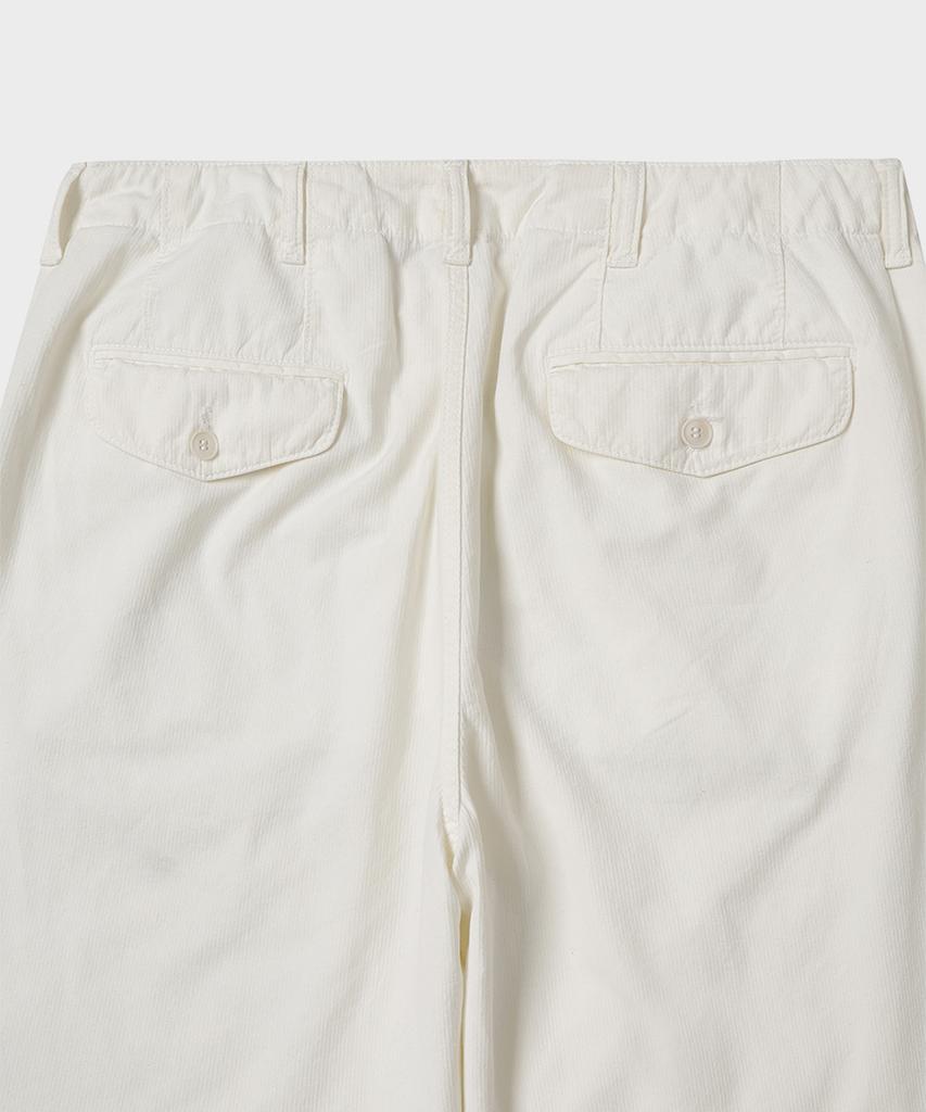 Teildeon Kerouac Dyed Cotton Officer Chino Pants Ivory