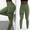 Calças Leggings de Treino Sem Costura de Cintura Alta para Levantamento de Quadril para Mulheres Listradas Calças de Ginástica