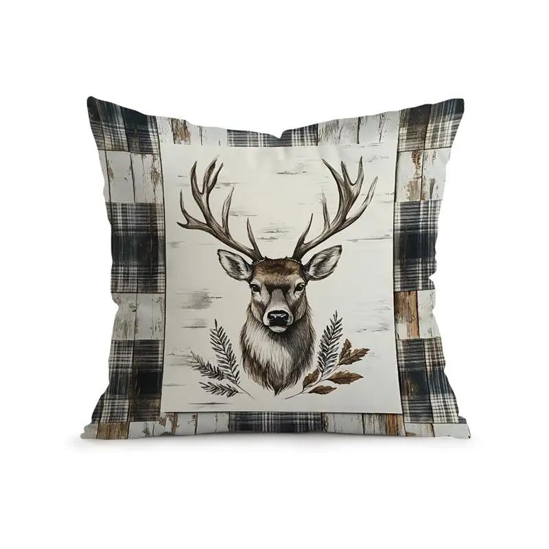 Decorazioni per la Casa Teste di Cervo & Fantasia Foresta Copricuscini Fantasia Copricuscino Adatto per Divano Camera da Letto Auto