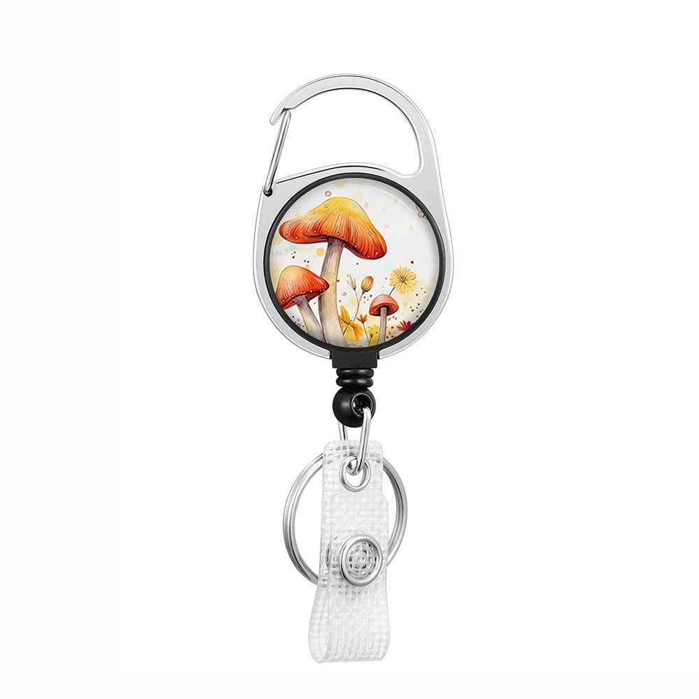 Plant Flowers Clip Lanyards ID Badge Holder Porta Credencial Lanyards Keychain Badge Reel Nurse Retractable Wholesale