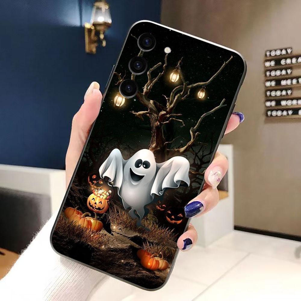 Halloween Pumpkin Bat Phone Case For Samsung Galaxy S26 S25 EDGE S24 S23 S22 S21 S20 FE S10 Ultra PLUS LITE DIY Case Shell Cover