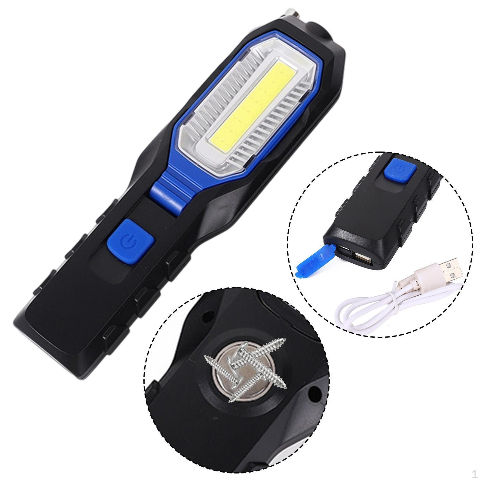

COB Cordless Inspection Lamp LED Rechargeable Work Light Handheld Torches for Truck синій