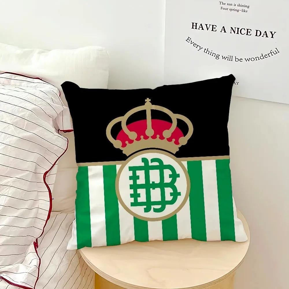 pc RReal Comfortable and Soft Football Cushion Cover Living Room BBetis Bedroom Sofa Window Sill Car Decoration Cushion Cover