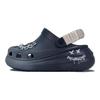 Crocs EVA Classic Crush Gothic Chants Gift Box Gothic Trend Street Graffiti Punk Fashion Hole Shoes Unisex Black