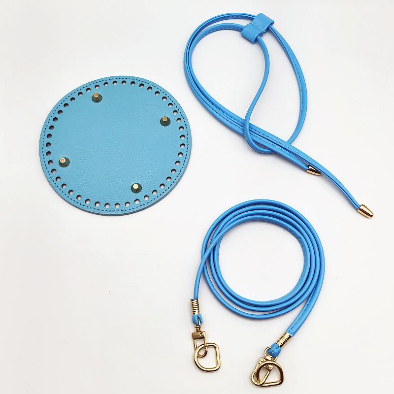 Set da 3 Pezzi Base Fondo Borsa Fatto a Mano in Ecopelle PU Base per Borsa a Secchiello con Tracolla per Borse Lavorate a Maglia Accessori per Borse all'Uncinetto Fai-da-Te